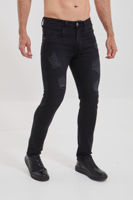 Calça Jeans Skinny Masculina Destroyed - 18001