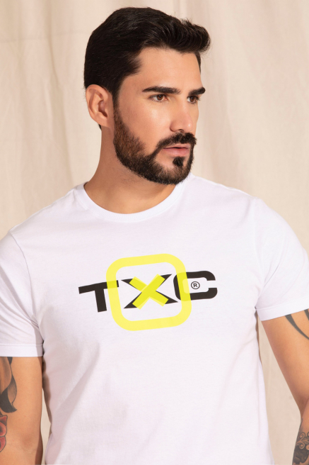 Camiseta masculina Logo TXC em amarelo flúor | 191774